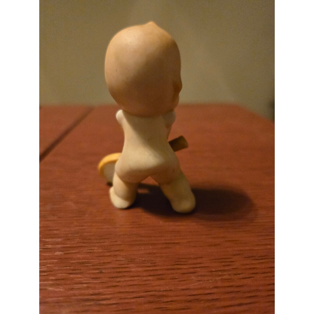 Vintage Bisque Porcelain Kewpie Baby Figurine Tennis Player Sport Collectible - Picture 3 of 7
